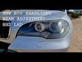 BMW E70 Headlight Beam Adjustment RHD LHD