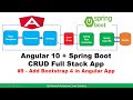 Angular + Spring Boot CRUD Full Stack App - 9 - Add Bootstrap 4 in Angular App