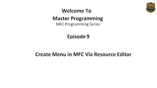 Create Menu in MFC Via Resource Editor