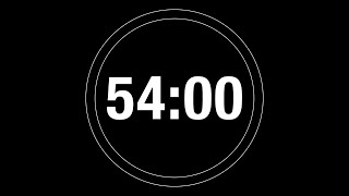 54 Minute Timer - 3240 Second Timer Countdown with progress ring (4K)