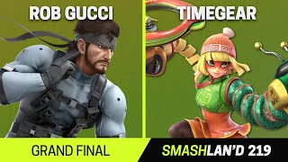 SmashLAN'd 219 Grand Final - Rob Gucci (Snake) vs TimeGear (Min Min) - SSBU Tournament