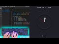 ASMR Programming - Analog Clock Dark Light Theme Using HTML CSS & JavaScript - No Talking