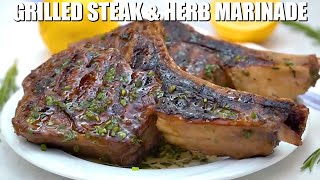 Grilled Steak with Herb Marinade - Sweet and Savory Meals