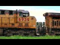 Pacing Union Pacific locomotives ET44AH, C60AC, AC4400CW