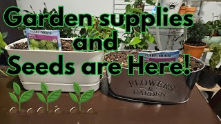 Seeds and gardening supplies are now available in stores.