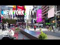 [4K] New York City 🗽 Spring Walk - Times Square, Hudson Yards, High Line, Little Island [Apr. 2022]