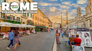 Rome Evening Walk: Trevi Fountain-Trastevere-Colosseum  - with Captions!