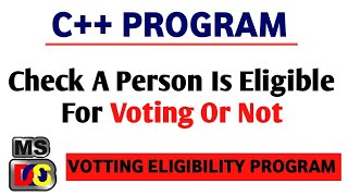 c++ program to check age for voting