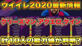 【鬼強化!?】ウイイレ2020最新情報!! グリーズマンやアグエロ,ソンフンミンなど有名選手10人の能力値が判明か? 2019の時の能力と比較してみた【後編】