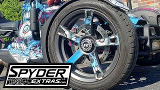 Can-Am Ryker BILLET ALUMINUM DESIGNER WHEEL CAPS by SPYDER EXTRAS RYK-WCK