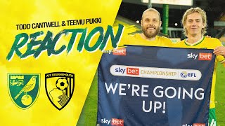 NORWICH CITY PROMOTED | Teemu Pukki and Todd Cantwell reaction