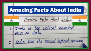 Amazing Facts About India |  Amazing Facts About India In English | Few Amazing Facts About India