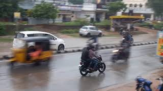 Mahabubnagar  traffic by rain ( Padmavathi Colony)