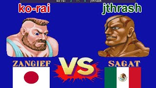 Street Fighter II': Hyper Fighting - ko-rai vs jthrash