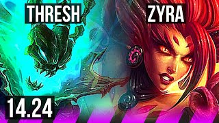 THRESH \u0026 Jinx vs ZYRA \u0026 Caitlyn (SUP) | KR Diamond | 14.24