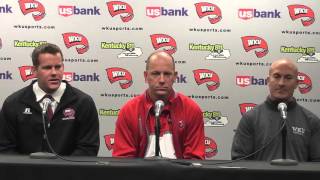 WKU FB HC Jeff Brohm Introduces Brian Brohm and Tony Levine 2-10-15