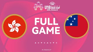 Hong Kong, China v Samoa | Full Basketball Game | FIBA U18 Women's Asia Cup 24 | Div B | Group Phase