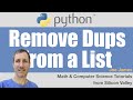 Python: List de-duplication