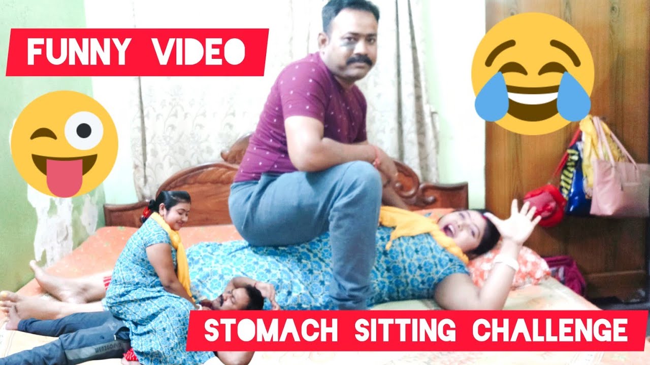 Stomach Sitting Challenge Video|| Husband& Wife ||very Funny||🤣🤣🤣🤣 ...