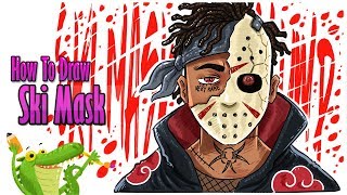 How To Draw Ski Mask the Slump God step by step