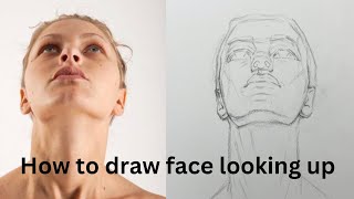 How to draw face in extreme Front view looking up using the loomis method (03)