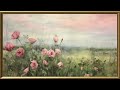 vintage landscape framed tv art screensaver pink roses oil painting for frame tv valentine art