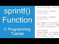 sprintf() Function | C Programming Tutorial