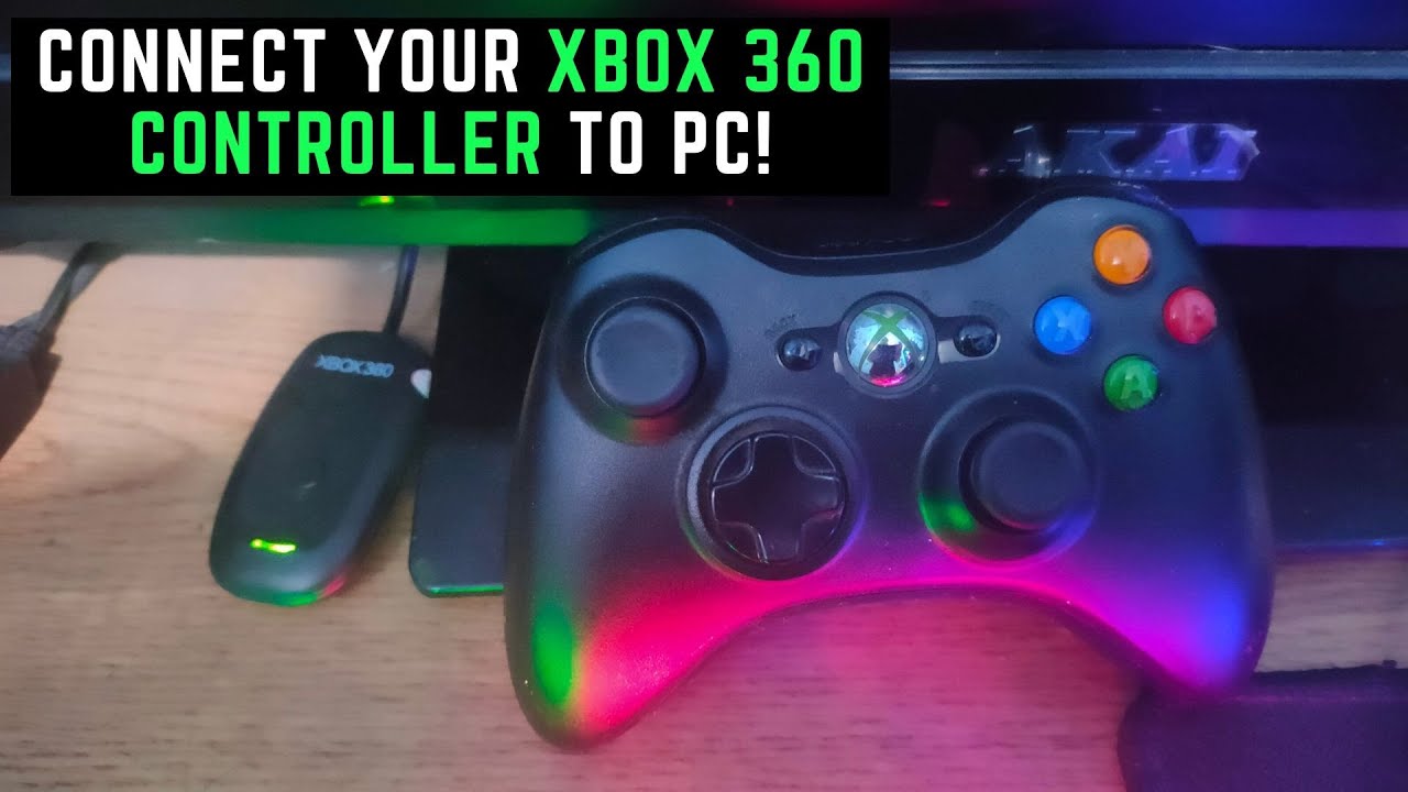 How To Connect Xbox 360 Wireless Controller To PC! - YouTube