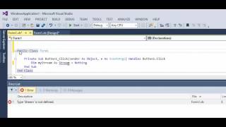 Fix Error - Type Stream is not defined