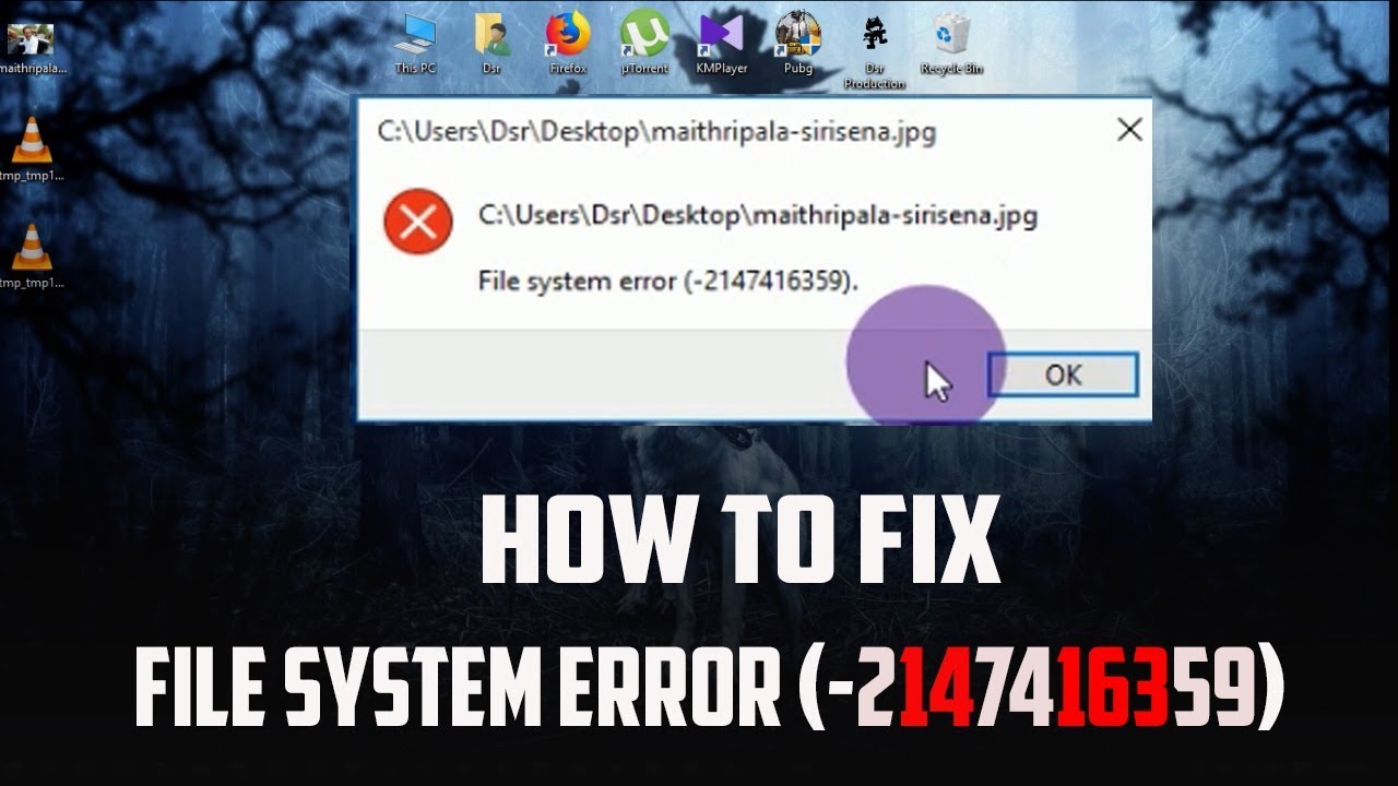 How To Fix File System Error -2147416359 - YouTube