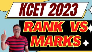 RANK VS MARKS KCET 2023 / PREDICTION BASED ON PREVIOUS YEAR DATA...!!! KCET RANK VS MARKS ANALYSIS