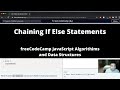 Chaining If Else Statements (Basic JavaScript) freeCodeCamp tutorial