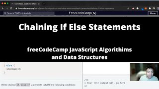 Chaining If Else Statements (Basic JavaScript) freeCodeCamp tutorial