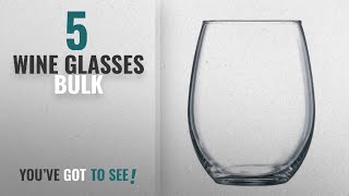 Best Wine Glasses Bulk [2018]: Luminarc 15 Ounce Stemless White and Red Wine Glasses, Set of 12