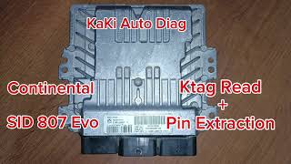 Continental SID 807 EVO. Lecture Ktag + Extraction du Code PIN.