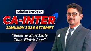 Announcing  New Batch For CA-INTER January 2026 Attempt  | By CA. Praveen Golchha | Must Watch Video