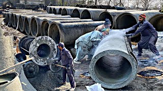 Creating Giant Concrete Pipes: Industrial Manufacturing Process Explained