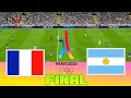 FRANCE vs ARGENTINA | Olympic Games PARIS 2024 Quarter Final | Full Match | Realistic PES Gameplay