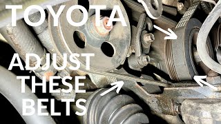 Toyota Power Steering/Alternator Belt Adjustment (Highlander 01-06)