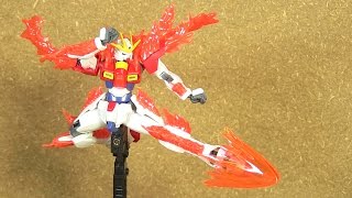 ガンプラ：HGBFトライバーニングガンダム 素組み完成レビュー動画！バーニングバーストシステム！！