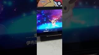 爸爸在SWITCH Pokémon 寶可夢的伊布以水之石進化成水伊布