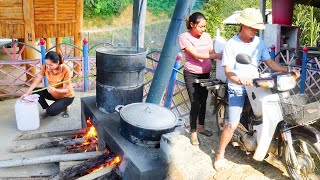 Rice Fermentation And Wine Brewing Process - Build A Stove | Alone BUILD LOG CABIN