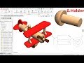 SolidWorks Tutorial Wooden toy Plane 6.Holder