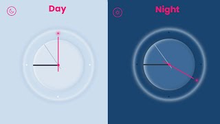 CSS Neumorphism Working Analog Clock UI Design | Toggle Between Day & Night Mode Using JS