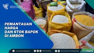 Pemantauan Harga dan Stok Bapok di Ambon