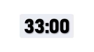 33 Minute Timer - Minimal Countdown Timer [Light Theme]