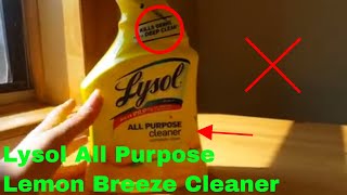 ✅ How To Use Lysol All Purpose Lemon Breeze Cleaner Review
