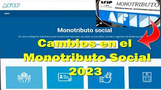 CAMBIOS EN MONOTRIBUTO SOCIAL 2023 - ¿Como Afecta?