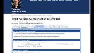 Filing Initial Workers Compensation Exemption for Construction Classes