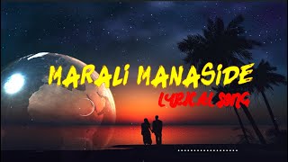 Gentleman Lyrics song |Marali Manasaagide | 4K lyrics Video Song| Prajwal | Nishvika |Jadesh Kumar |